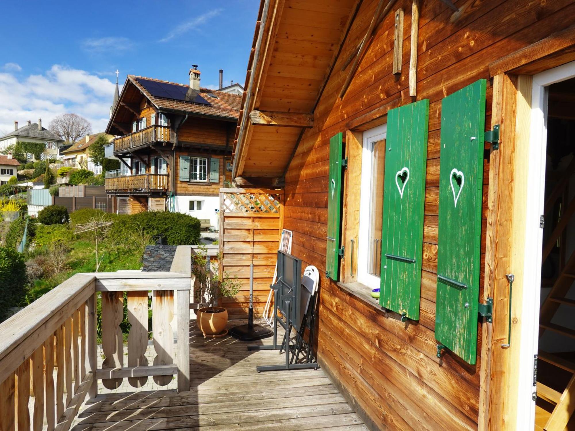 "Les Echalas" Chalet Independant Avec Cuisine En Lavaux Unesco Chexbres Exterior photo